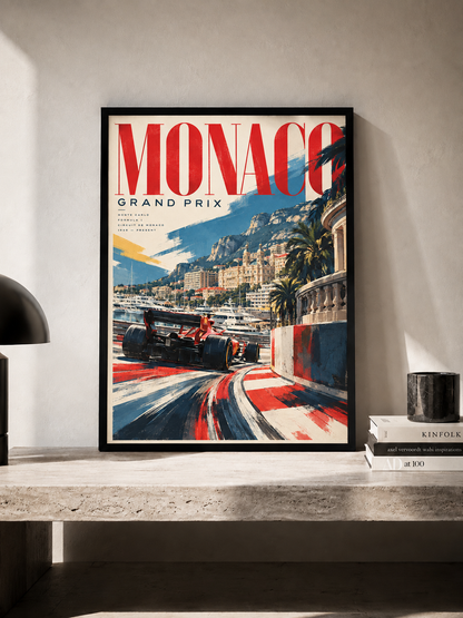 Monaco Grand Prix - plakat motorsportowy w ramie
