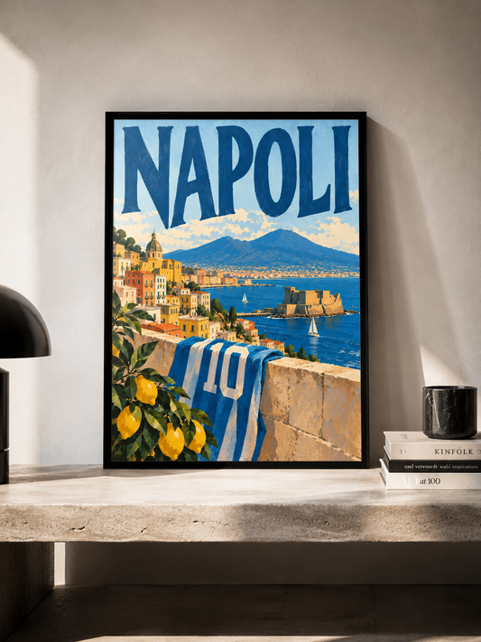 Napoli - plakat piłkarski w ramie