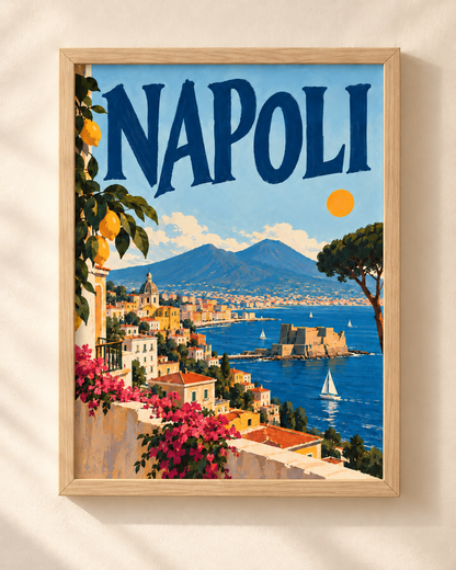 Napoli - plakat podróżniczy w ramie