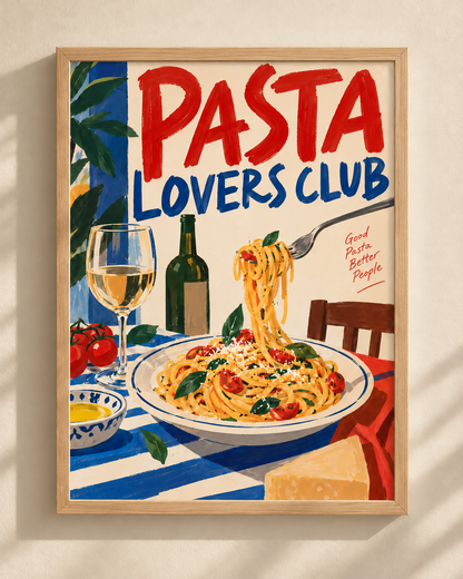 Pasta Lovers Club - plakat kuchenny w ramie