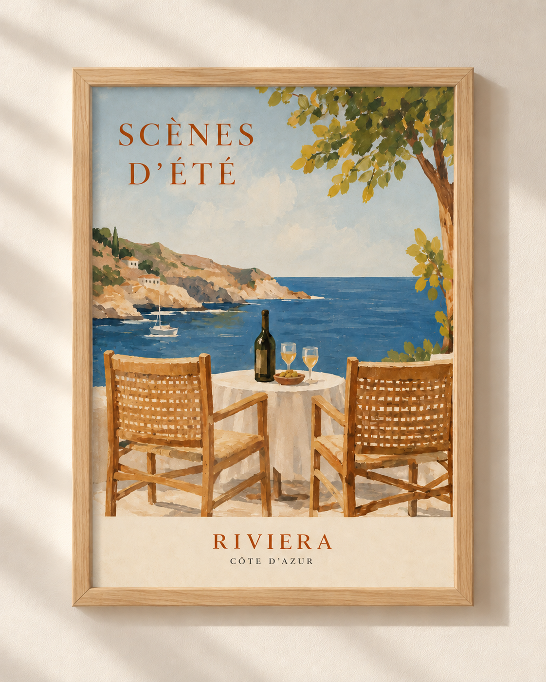 Riviera - plakat podróżniczy w ramie