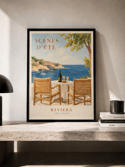 Riviera - plakat podróżniczy w ramie