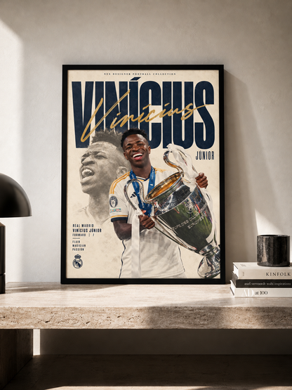 Vinícius Júnior - framed football poster
