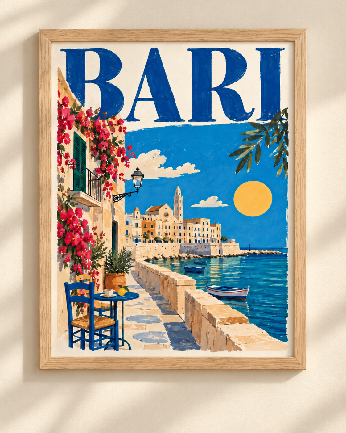 Bari - plakat podróżniczy w ramie