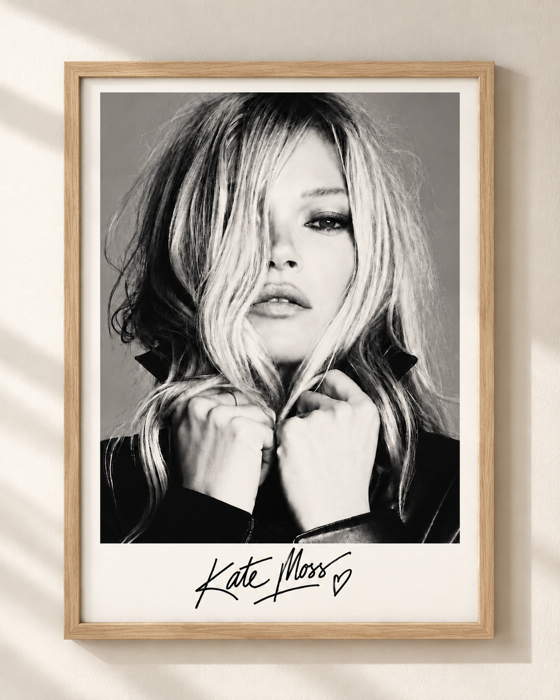 Plakat Kate Moss - czarno-biały portret