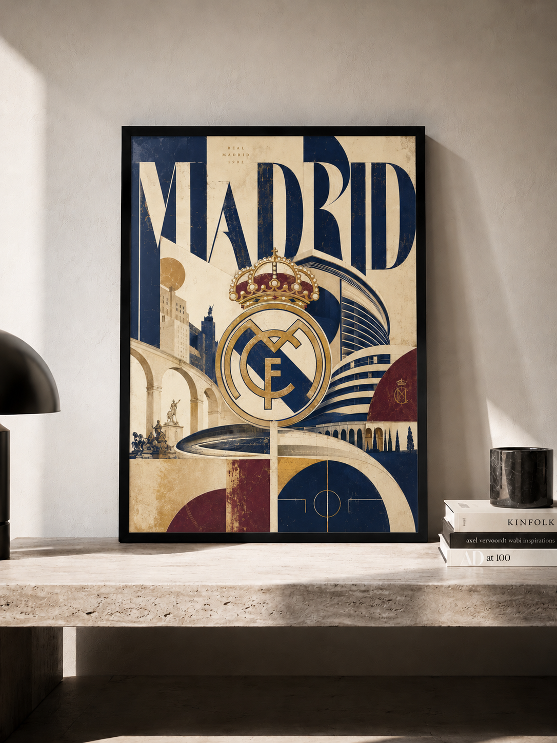 Real Madrid - plakat piłkarski w ramie