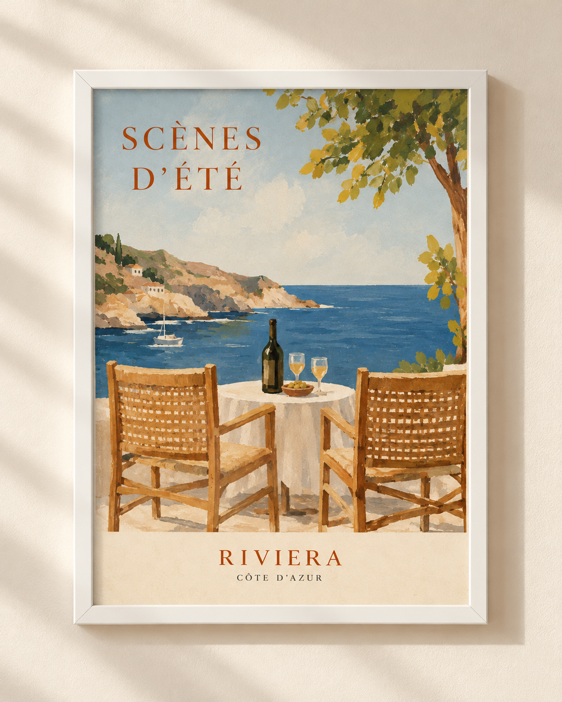Riviera - plakat podróżniczy w ramie