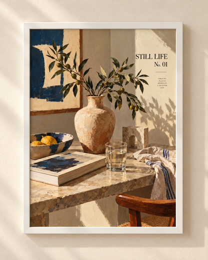 Still Life No. 01 - plakat śródziemnomorski w ramie