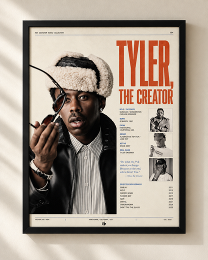 Tyler, the Creator - plakat muzyczny w ramie