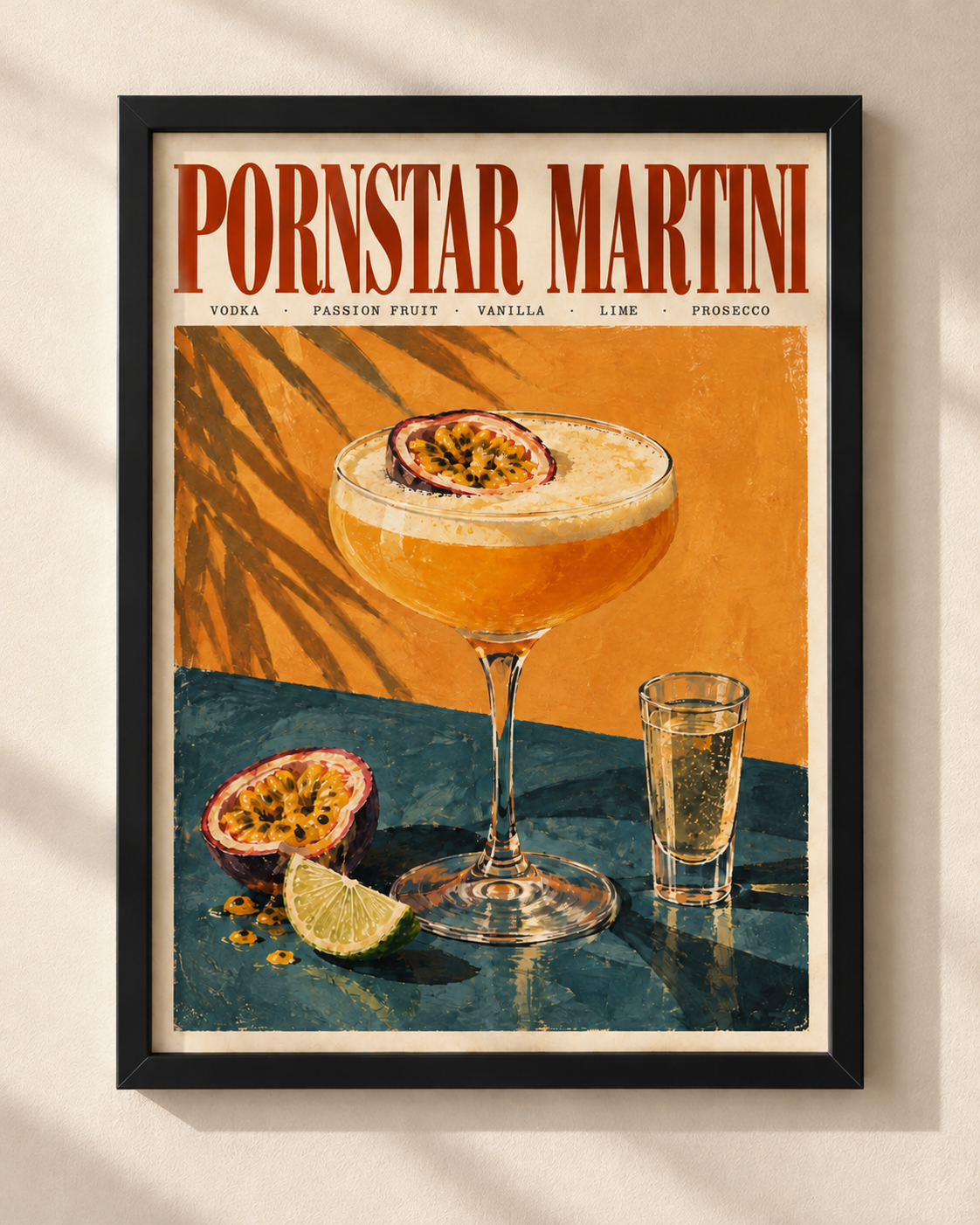 Plakat Pornstar Martini w czarnej ramie NEX