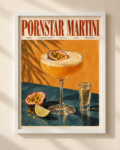 Plakat Pornstar Martini w białej ramie NEX